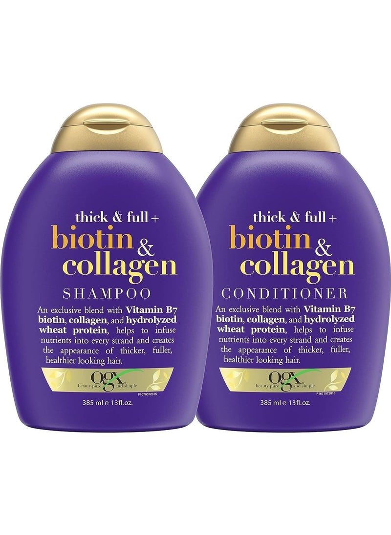 Biotin And Collagen Shampoo Plus ConditionerPack of  2