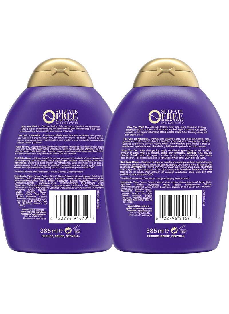 Biotin And Collagen Shampoo Plus ConditionerPack of  2