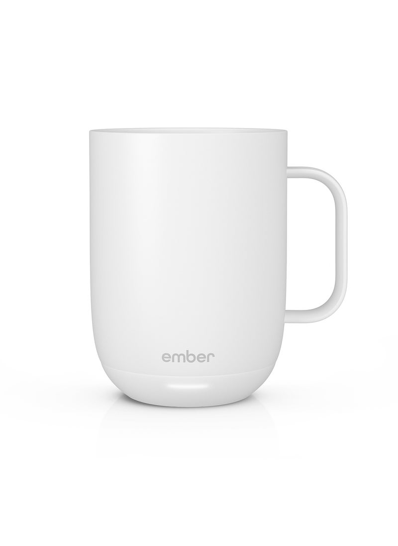 Mug 2 14OZ / 414ML | Temperature Control Mug, Vacuum Insulated Stainless Steel Smart Cup for Coffee, Tea, Water, 80Min Battery Life, iOS/Android - White