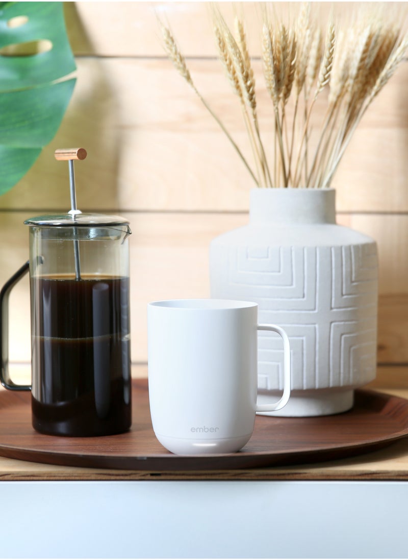 Mug 2 14OZ / 414ML | Temperature Control Mug, Vacuum Insulated Stainless Steel Smart Cup for Coffee, Tea, Water, 80Min Battery Life, iOS/Android - White