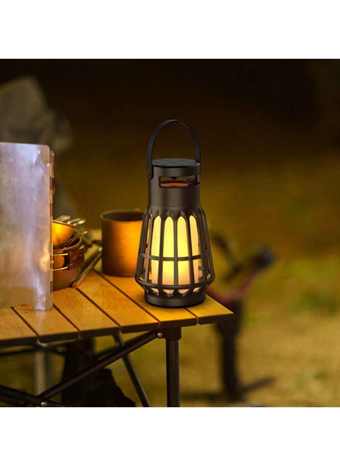 Camping Lantern, LED Outdoor Lantern with Speaker - Stereo Sound, Noise Effect & Timer, Waterproof Lantern for Home Decor