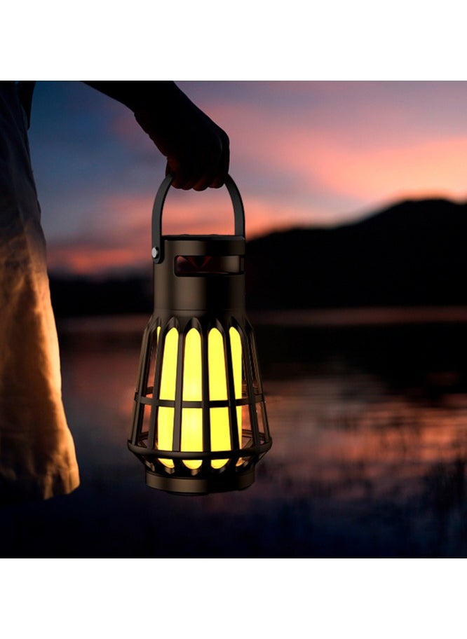 Camping Lantern, LED Outdoor Lantern with Speaker - Stereo Sound, Noise Effect & Timer, Waterproof Lantern for Home Decor