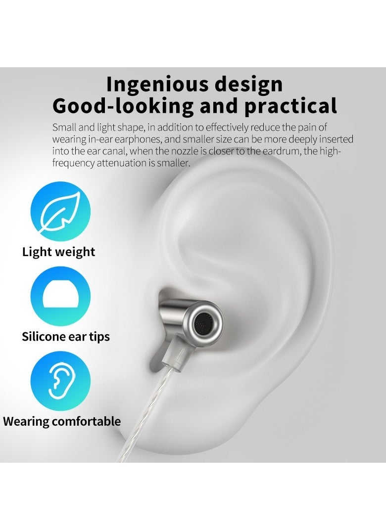 Wired Earbuds, Mini Dynamic Drivers In Ear Earphones, Comfortable Portable Sports Headset, High Bass Sound Durable Wired Headphones For Music, (Standard With Mic)