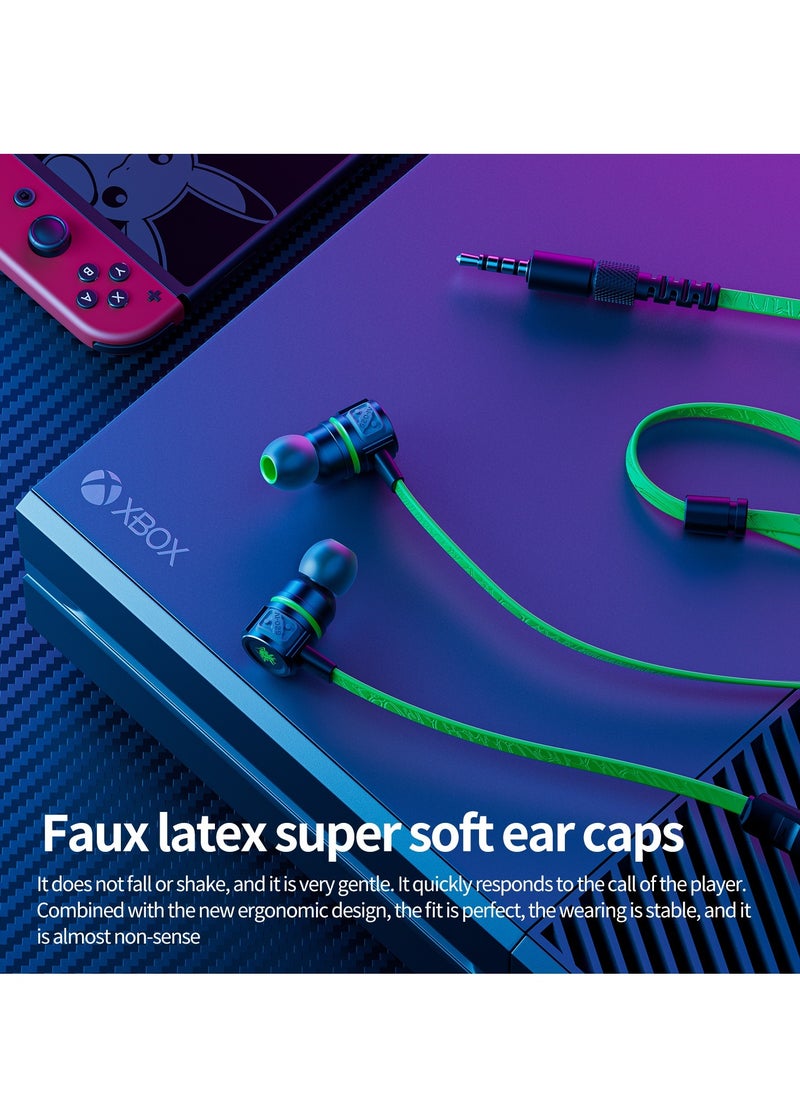 Gaming Earphones, Durable Hammerhead Bass Wired Headphones, Dual Plug In Ear Headphones With Mic And Volume, Lightweight Stereo Earbuds For Gaming Workout Running, (1pc, Black)