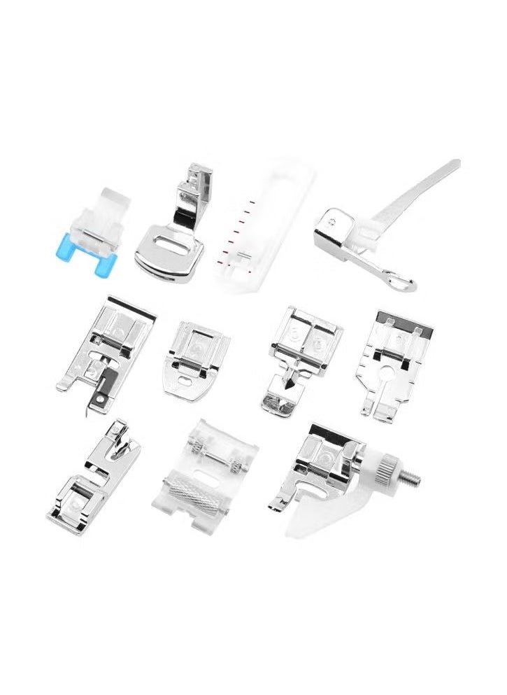 11 Pcs Sewing Machine Presser Feet Set for Low Shank Snap-On Sewing Machine Singer, Brother, Janome, Babylock, Kenmore, Euro-Pro, White, Juki, New Home Sewing Machines