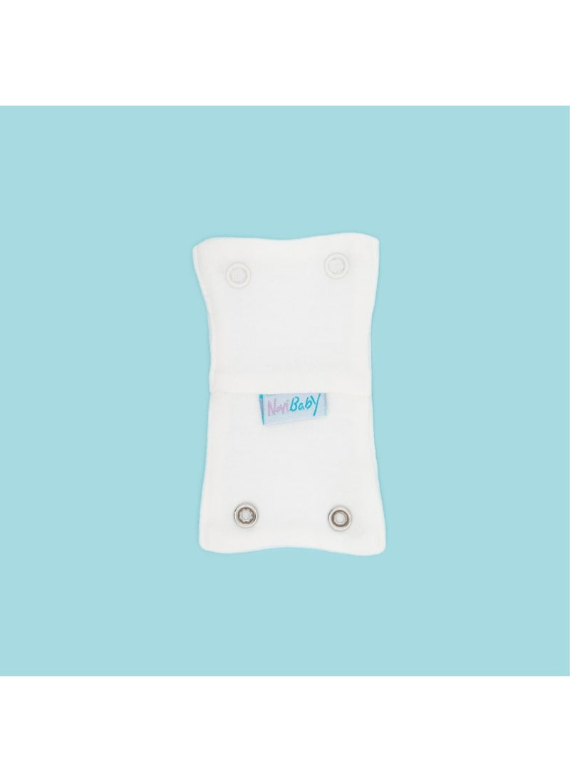 3-Pack Baby Bodysuit Extension Device (9.5 Mm) Snap Ecru 100% Cotton 12CM