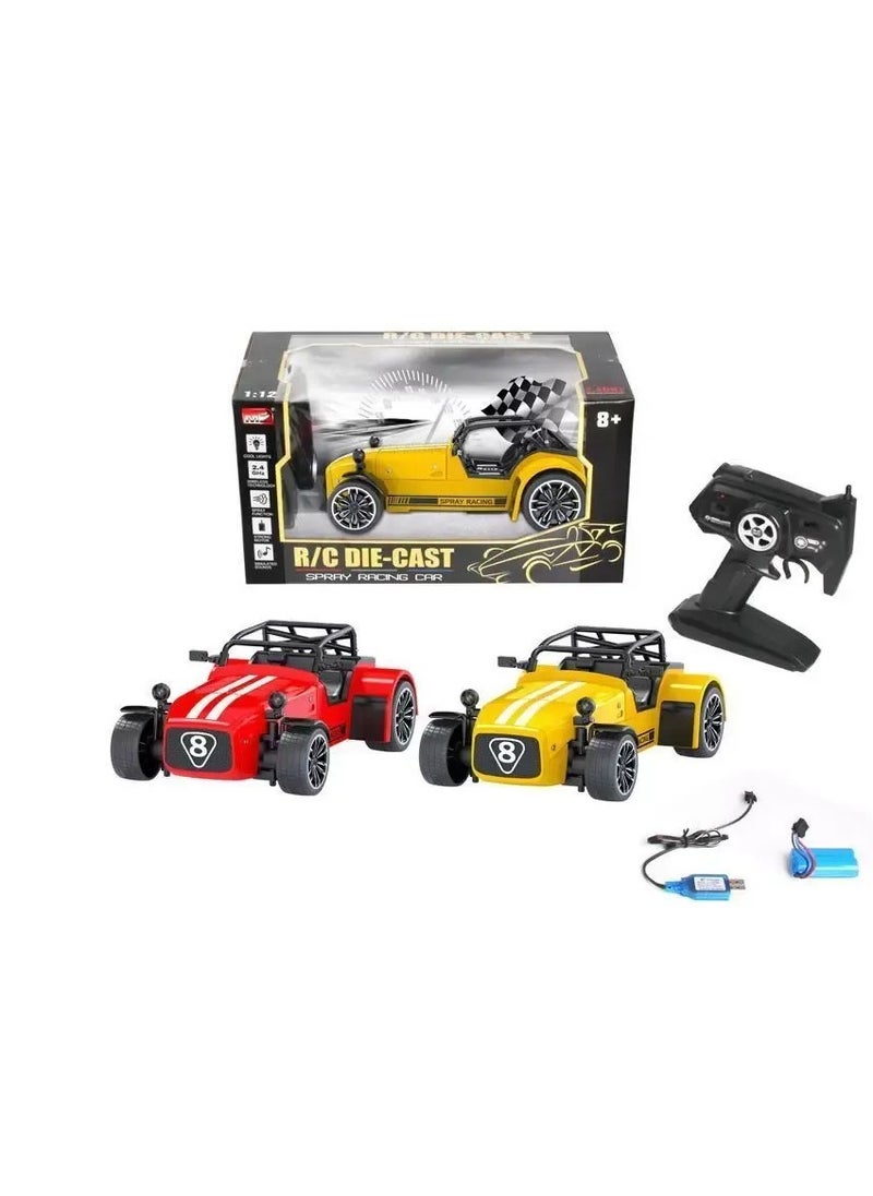 Remote Control Spray Racing Car (Yellow or Red)