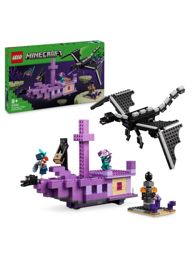 Minecraft The Ender Dragon And End Ship Toy 21264 Building Toy Set (657 Pieces)