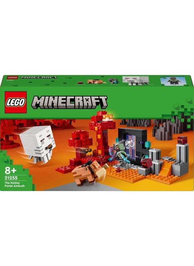 Minecraft The Nether Portal Ambush 21255 Building Toy Set (352 Pieces)