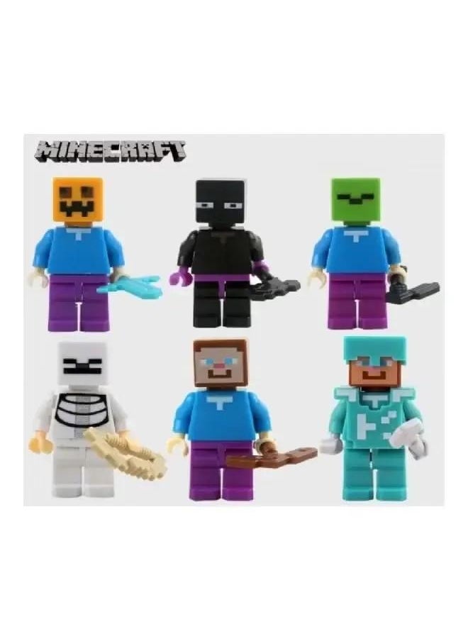 6-Pieces JMD Minecraft Mini Action Figure Toys Set With  s 18cm