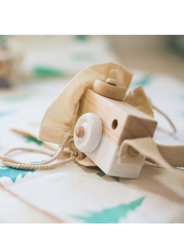 Wooden Mini Camera Toy, Lightweight Reliable Children Wooden Camera, Safe And Durable Cute Nordic Hanging Toy Camera, Hand Made Toy For Baby Toddlers Children, (1pc, Light Green)