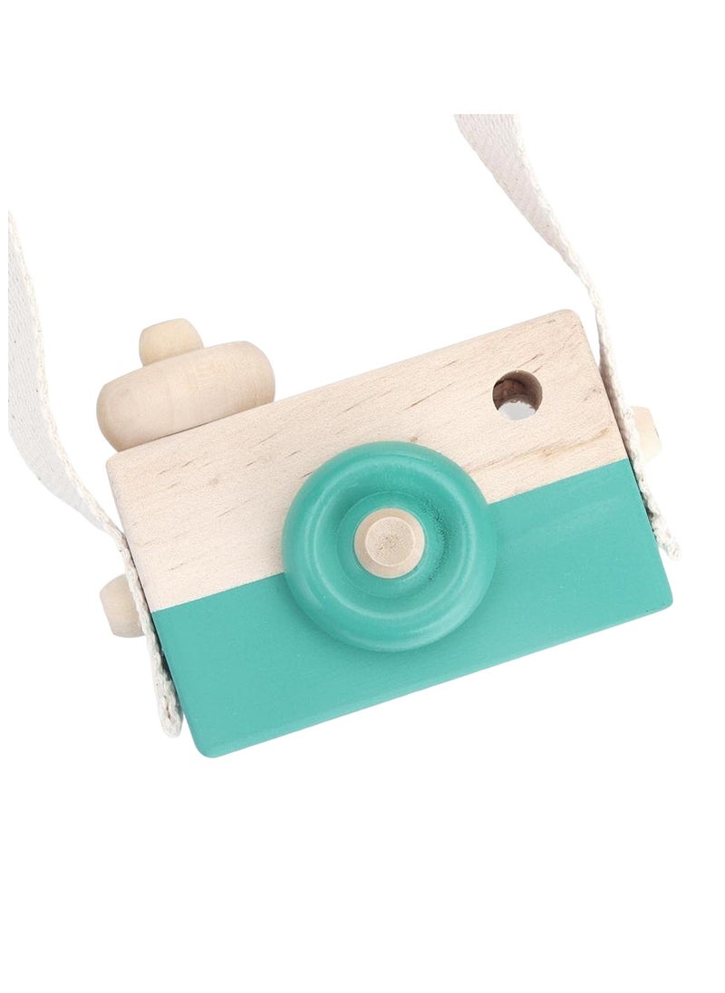 Wooden Mini Camera Toy, Lightweight Reliable Children Wooden Camera, Safe And Durable Cute Nordic Hanging Toy Camera, Hand Made Toy For Baby Toddlers Children, (1pc, Light Green)