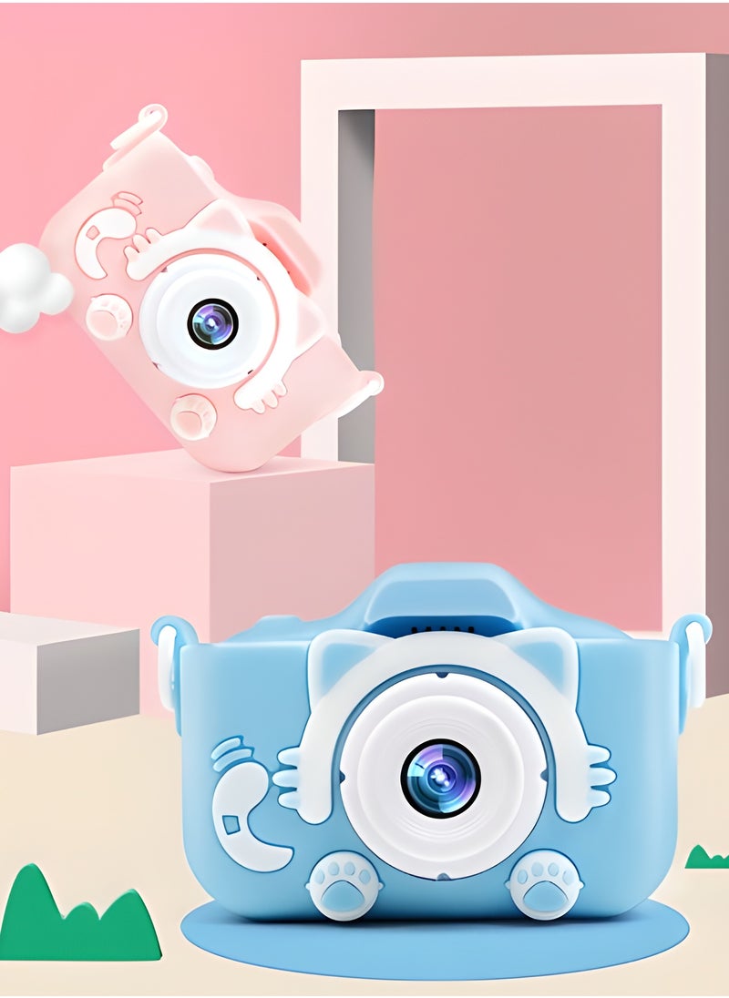 Kids Camera, Hd 1080p Shockproof Children Video Camera, Portable Mini  Dual Camera Toy, Multiple Functions Digital Camera , (X5s Hd Dual Camera Dolphin Pink Plus 32g Card Plus Card Reader)