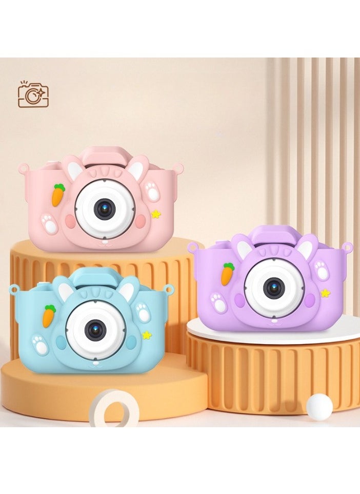 Children's Camera Toy, HD 1080p Shockproof Children Video Camera, Anti-fall Portable Camera Toy, Multiple Functions Digital Camera For Girls Boys,(Pink-Exclusive Beast-HD Dual Lens (No Memory Card))