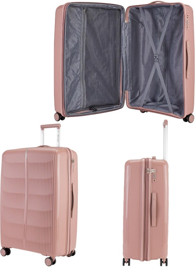 Pierre Cardin Unbreakable Luggage Set of 3, Expandable and Anti Theft Double Zipper Suitcase