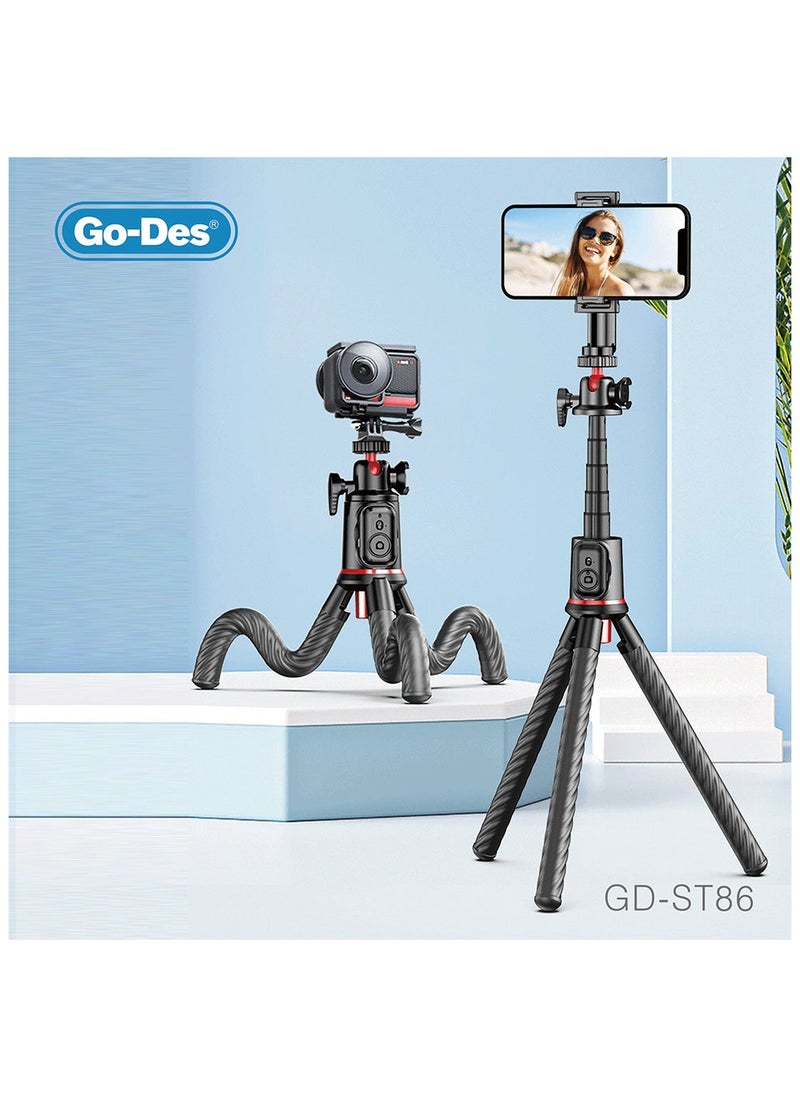 Mini Flexible Smartphone Octopus Vlog Video Tripod Camera Selfie Stick Phone Holder Tripod for Outdoor Field Shooting Live Broadcast