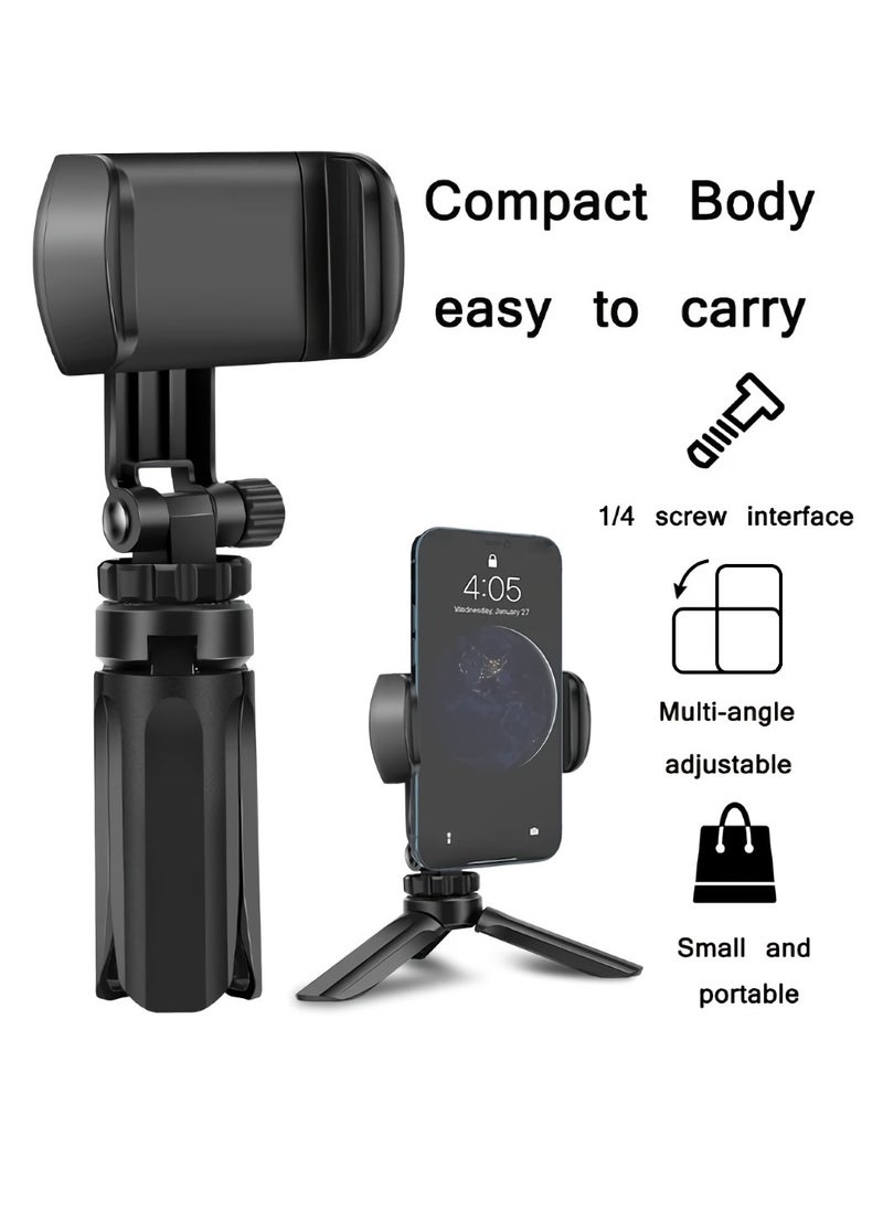 Mini Tripod, Multi Angle Adjustment Smartphone Camera Stabilizer, Lightweight Easy To Carry Mobile Holder, Portable Tripod For Live Streaming For Vlogging, (1pc, Black)