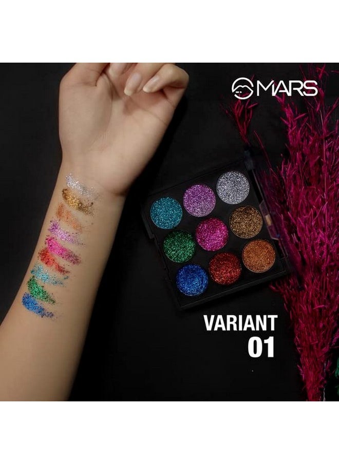 MARS Bling It On Glitter Eyeshadow Palette - 01