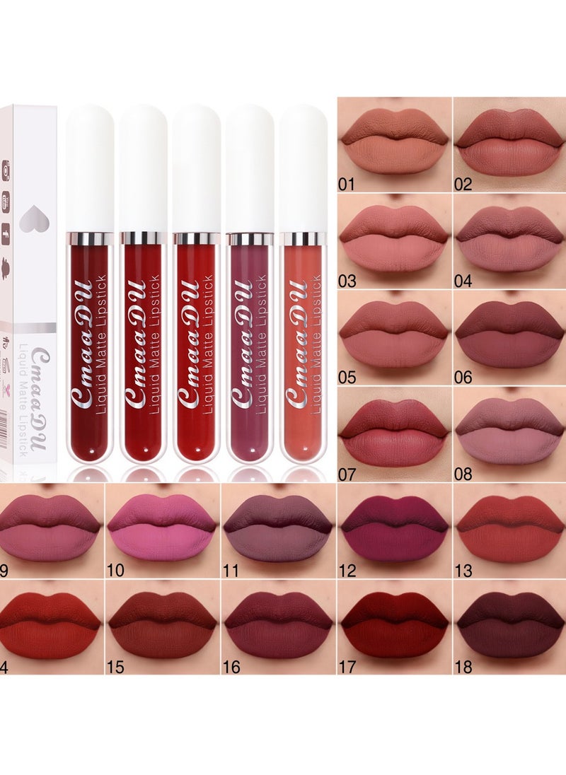 1pc Liquid Lipstick Lip Gloss, Waterproof Nude Lipstick, Non Fade Long Lasting Color Matte, Natural Formula Hydrating Lip Liner Pens for Multiple Occasions, (Color Matte Lip Gloss_09)