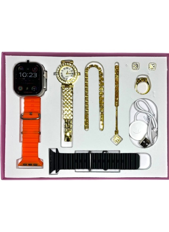 Pack 4 in 1 Smartwatch A18 Plus Two Straps Bracelet and Watch