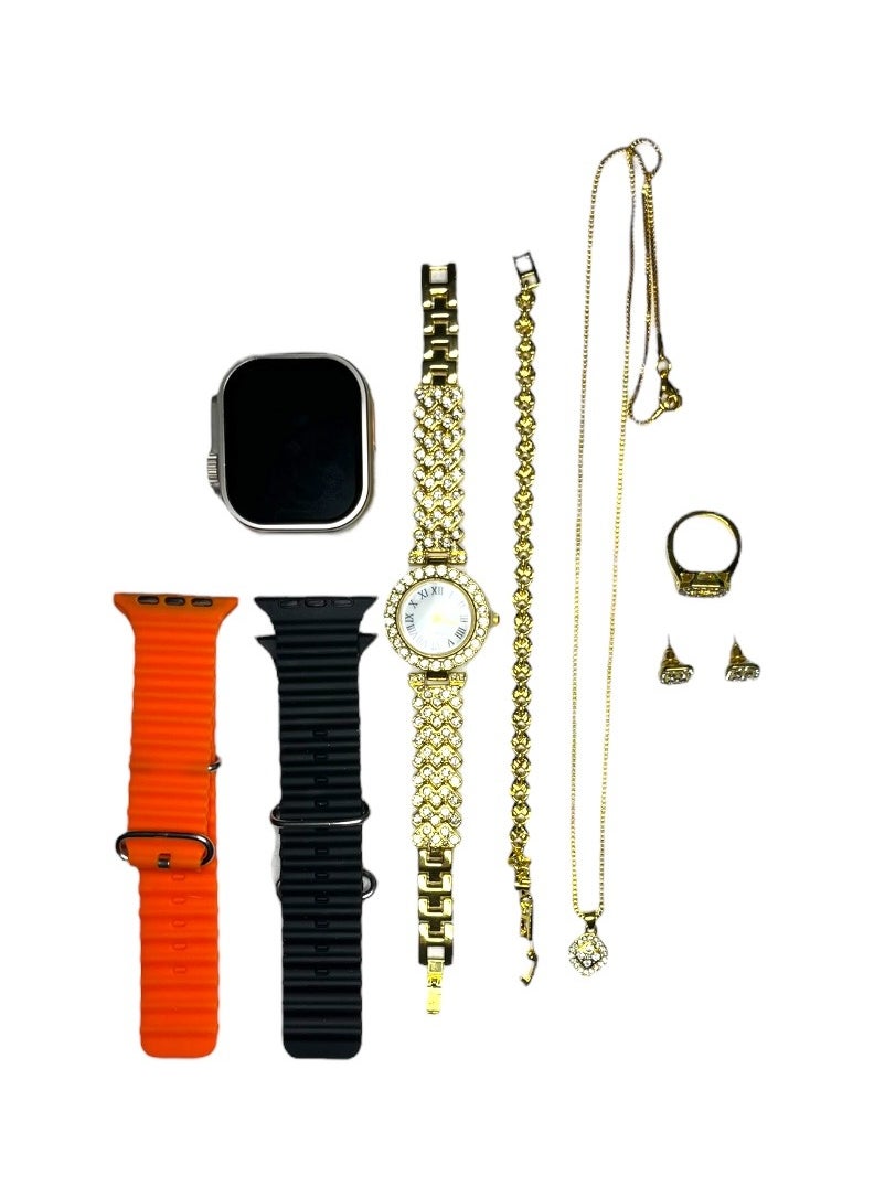 Pack 4 in 1 Smartwatch A18 Plus Two Straps Bracelet and Watch