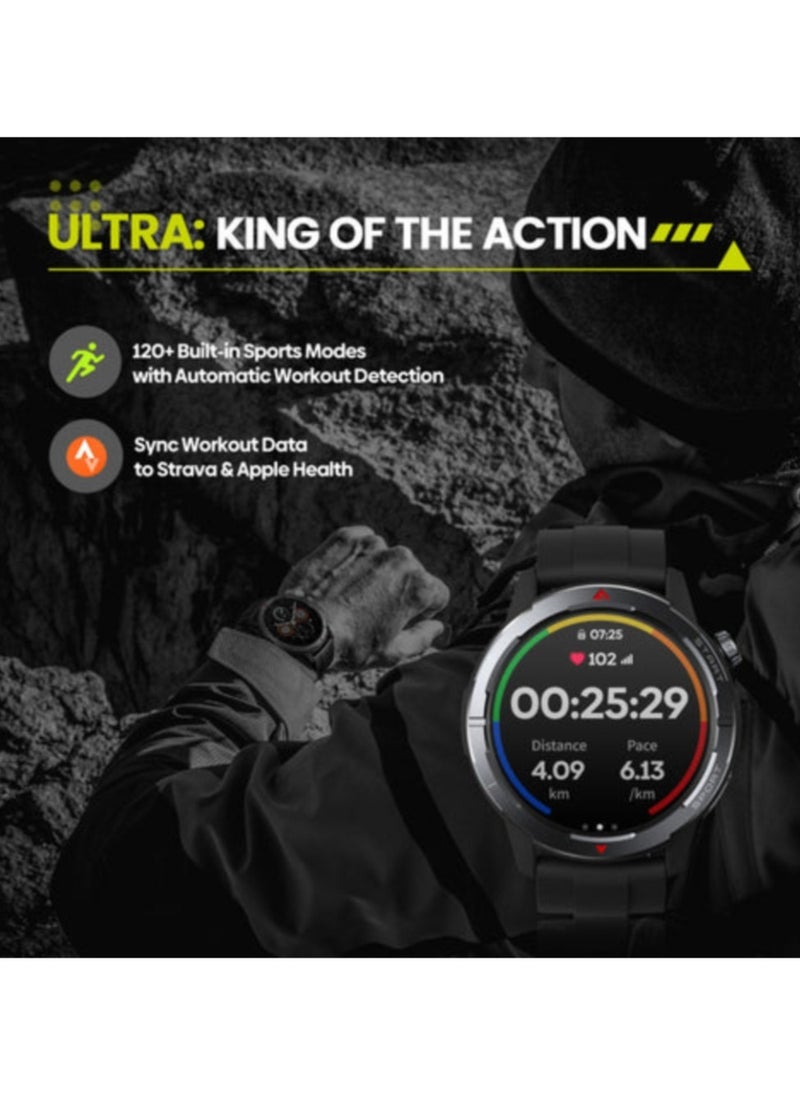 New Zeblaze Stratos 3 Ultra GPS Smart Watch Built-in Dual-band GNSS Compass Barometric Altimeter 5 ATM Long Battery Life