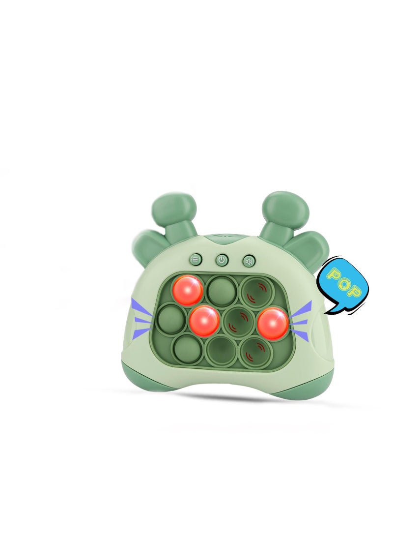 Quick Push Upgraded Handheld Game Sensory Fidget Toys For Kids Puzzle Pop Bubbles Green