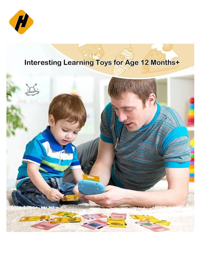 Flash Cards Learning Toys Electronic Educational Toddlers Talking Audible Flash Cards for 1 2 3 4 5 6 Years Old Boys Girls Listen and Learn, Preschool Toys