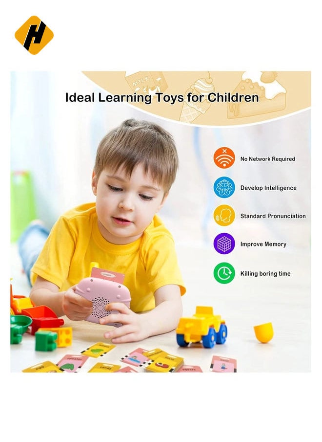 Flash Cards Learning Toys Electronic Educational Toddlers Talking Audible Flash Cards for 1 2 3 4 5 6 Years Old Boys Girls Listen and Learn, Preschool Toys