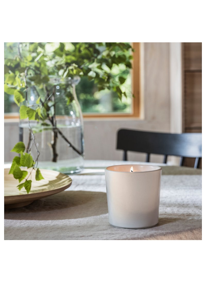 Scented Candle In Ceramic Jar Scandinavian Woods/White 50 Hr