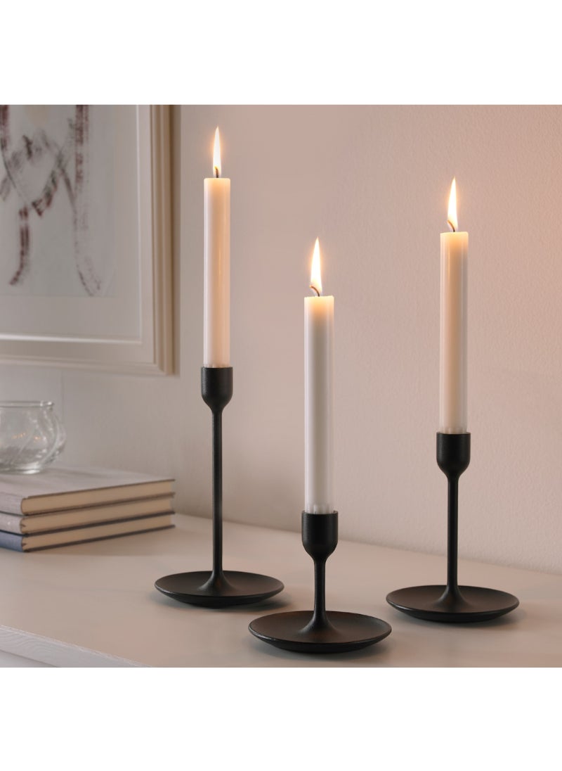 Candlestick Set Of 3 Black