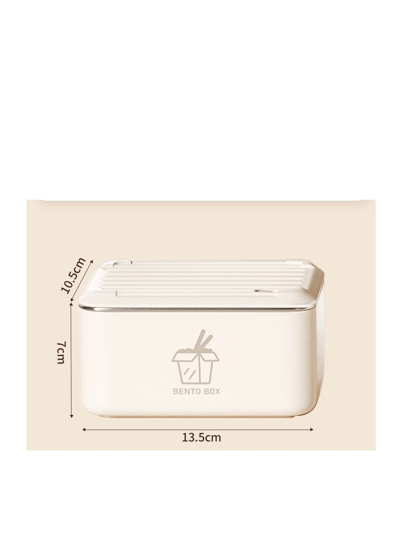 304 stainless steel, food storage box, lunch box, office lunch box suitable for microwave heating, portable and convenient lunch box set gift, multifunctional, clean, beautiful, hygienic, washable, sealed, non-taint - including tableware + thermal bag (black lunch box)