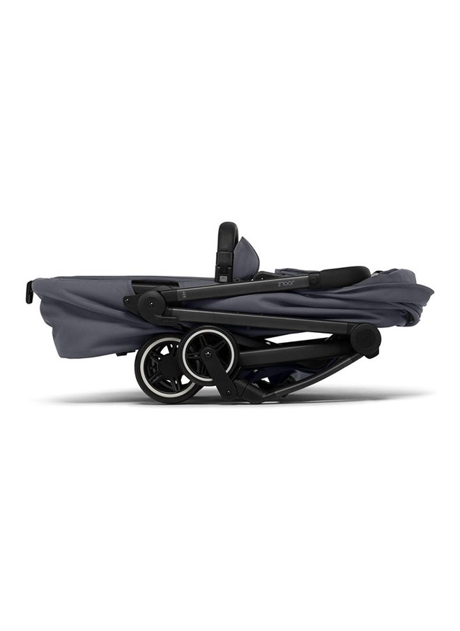 AER+ Buggy - Premium Baby Stroller with Ergonomic Seat - Comfortable & Compact - Foldable & Lightweight Travel - XXL Sun Hood - Travel Pouch Included - Delightful Grey