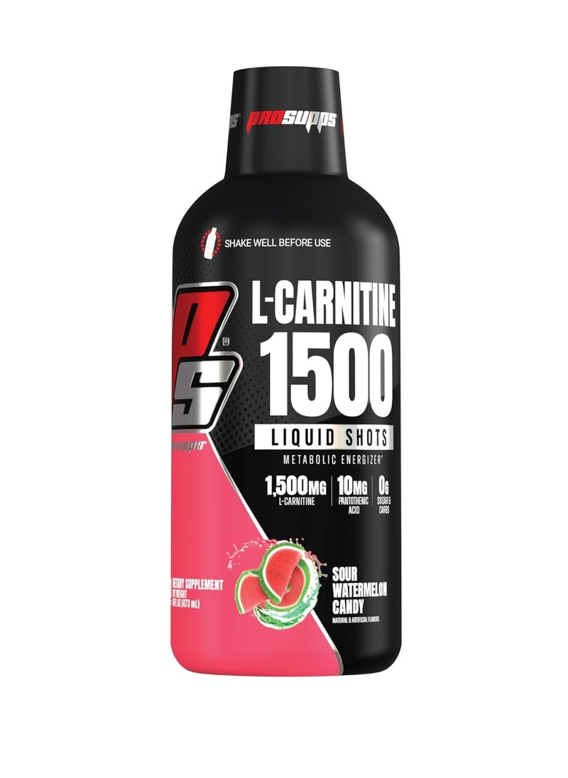 Prosupps L-Carnitine 1500 Liquid Shots Sour Watermelon Candy 473ml