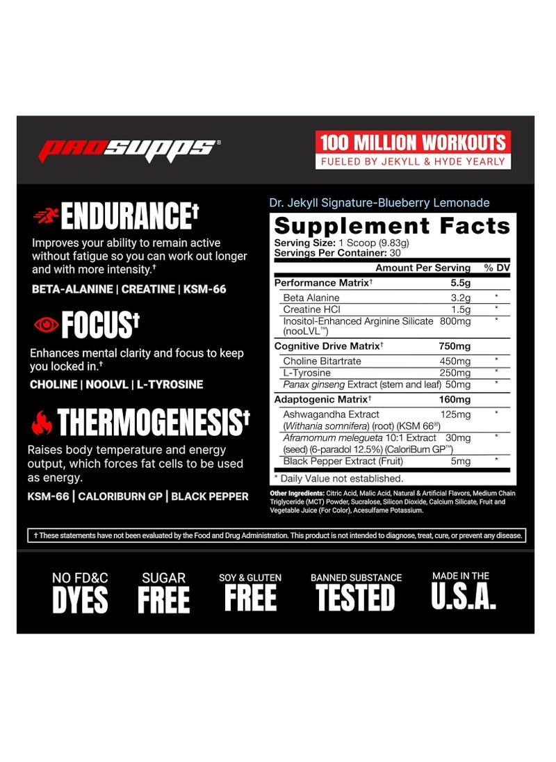 Prosupps Dr. Jekyll Signature Stimulant Free Pre-workout 30 servings Strawberry