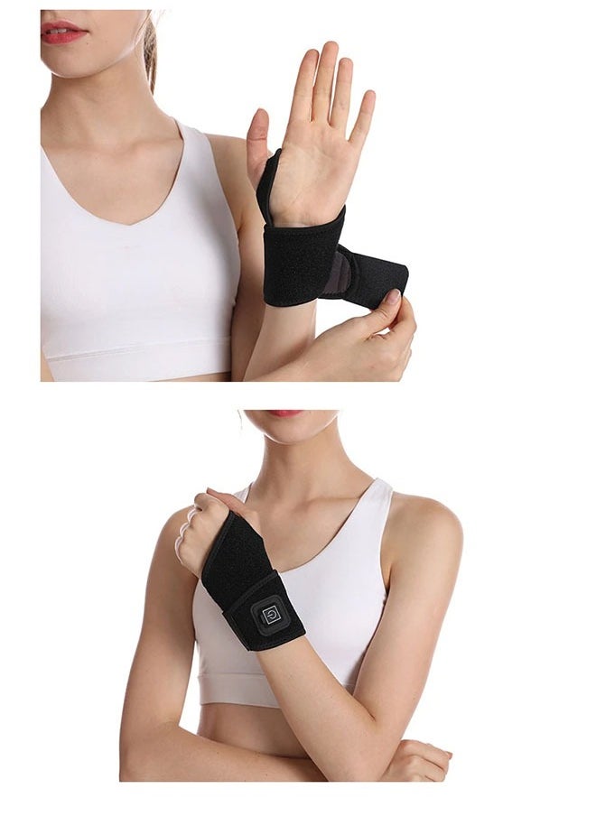 Wrist Heated Brace Wrist Warmer Wrap With 3 Heat Settings For Carpal Tunnel Syndrome, Arthritis, Tendonitis, Joint Pain Soreness