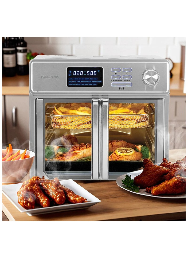 MAXX® 26 Quart Digital Air Fryer Oven with 5 Accessories and Quiet Mode