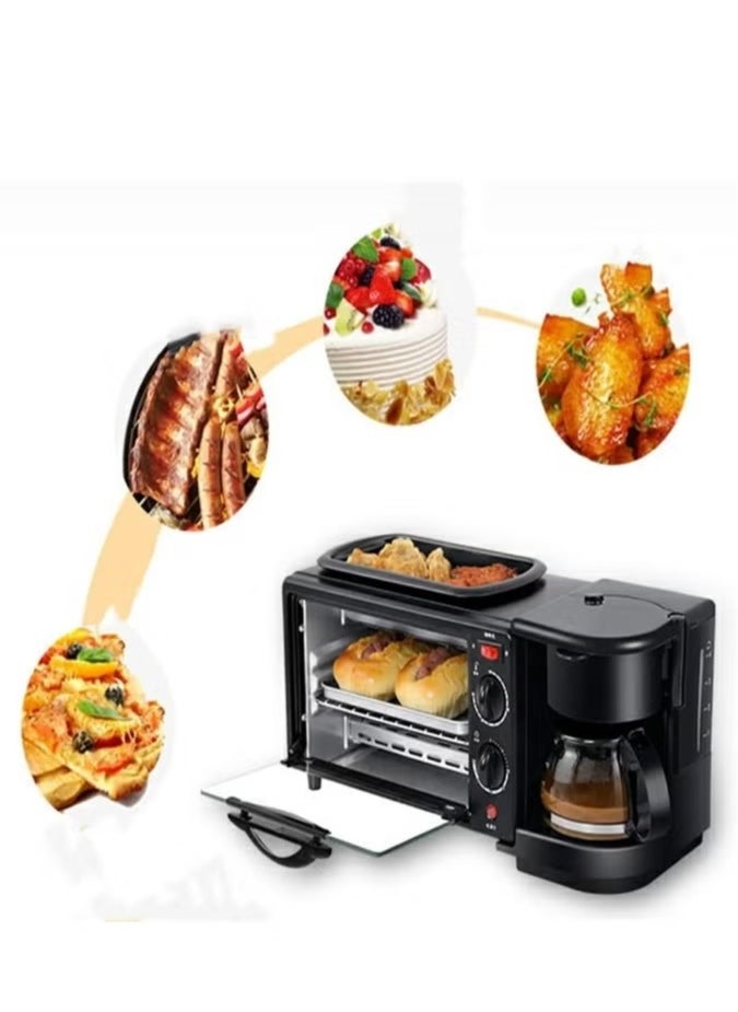 3-in-1 Multifunction Breakfast Maker Coffee Machine Electric Oven