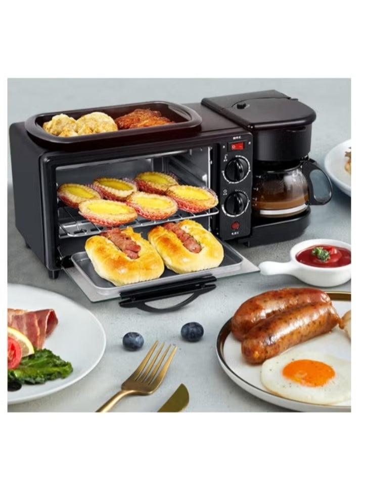 3-in-1 Multifunction Breakfast Maker Coffee Machine Electric Oven