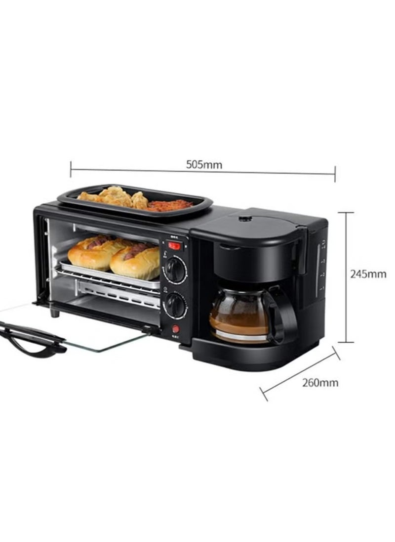 3-in-1 Multifunction Breakfast Maker Coffee Machine Electric Oven