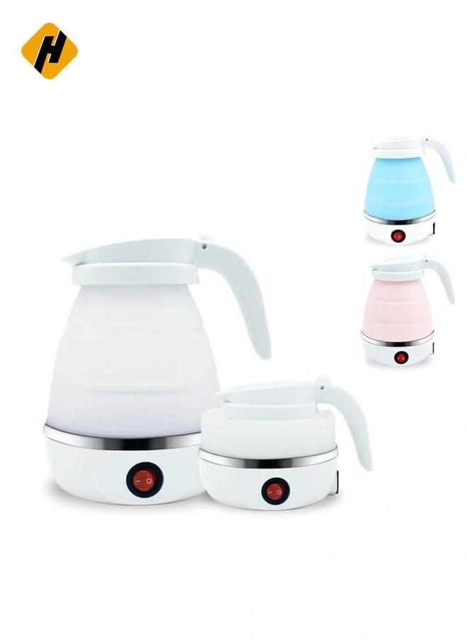 Travel Foldable Silicone Mini Electric Kettle Expandable Storage Convenient Convenient and Folding for Travel – Food Grade Silicone (PINK)