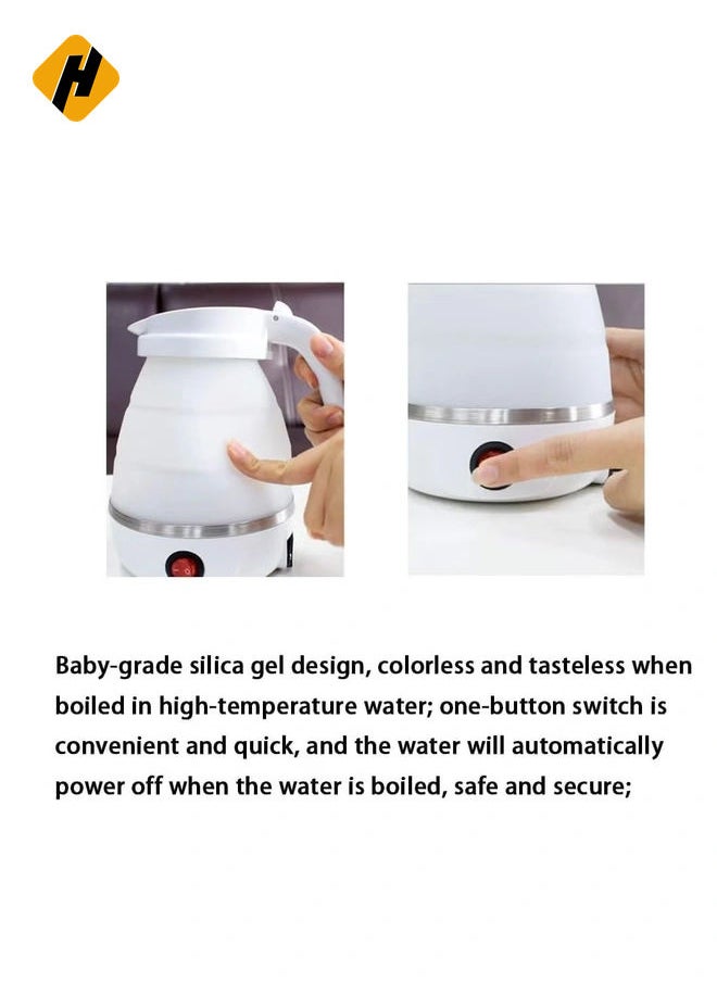 Travel Foldable Silicone Mini Electric Kettle Expandable Storage Convenient Convenient and Folding for Travel – Food Grade Silicone (PINK)