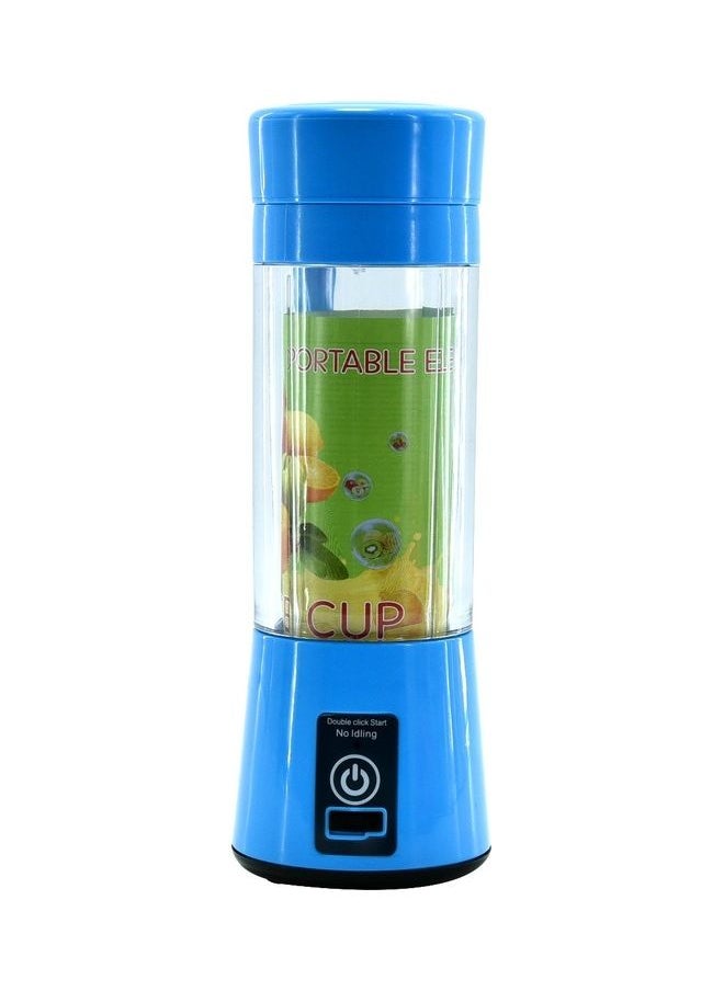 Portable And Rechargeable Battery Juice Blender Clear/Blue 23cm