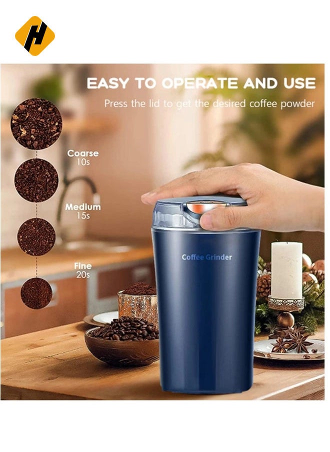 Electric Kitchen Grinder Mixer - Electric Coffee Grinders for Spices, Seeds, Herbs, and Coffee Beans, Spice Blender and Espresso Grinder, Wet and Dry Grinder Stainless Steel