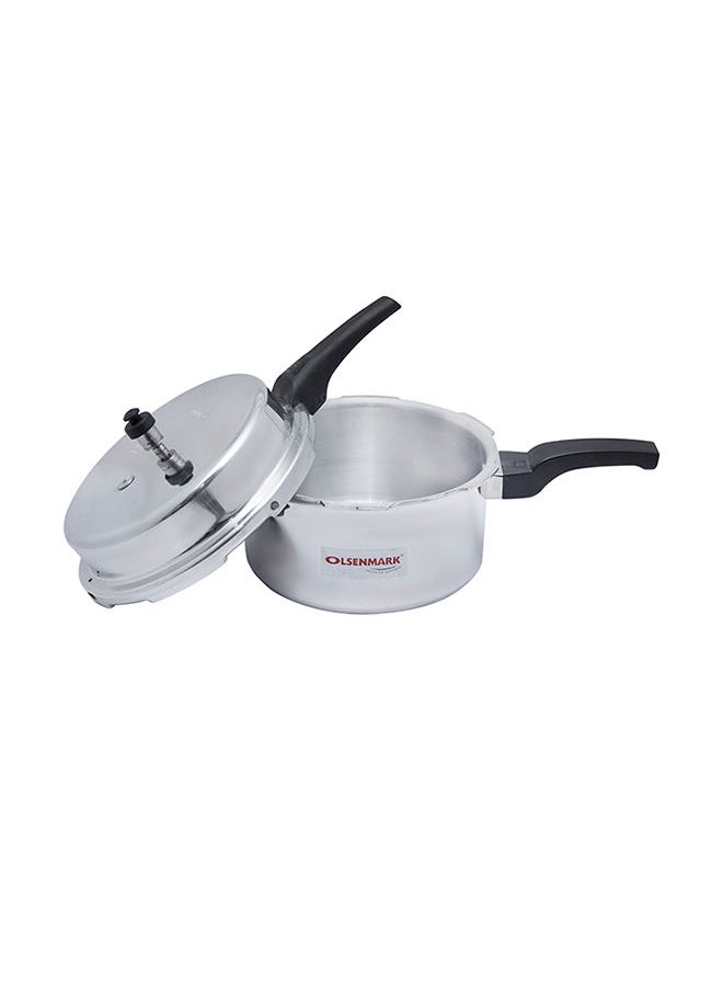 7500ml Olsenmark 7.5L Pressure Cooker - Lightweight And Durable Cooker With Lid, Cool Touch Handle And Safety Valve Silver