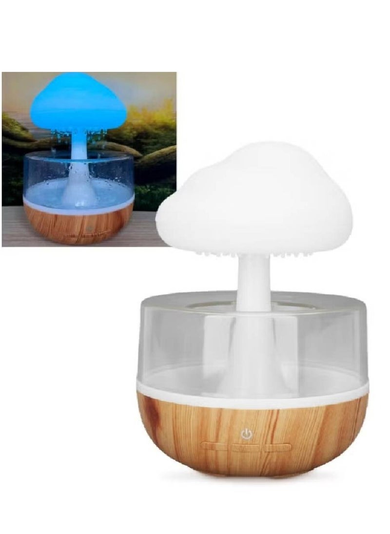 Rain Cloud Humidifier – Cute Raining Cloud Night Light with 7 LED Colors, 2000mAh Battery & 500ml Capacity