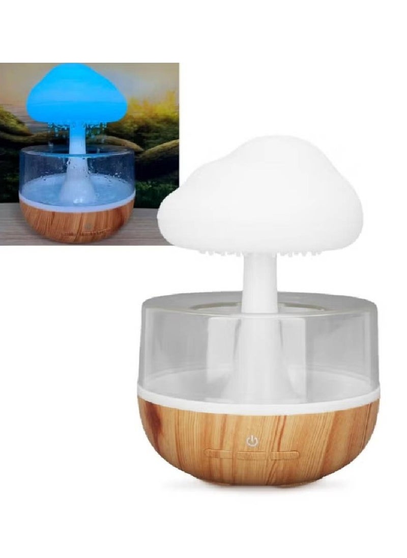 Rain Cloud Humidifier – Cute Raining Cloud Night Light with 7 LED Colors, 2000mAh Battery & 500ml Capacity