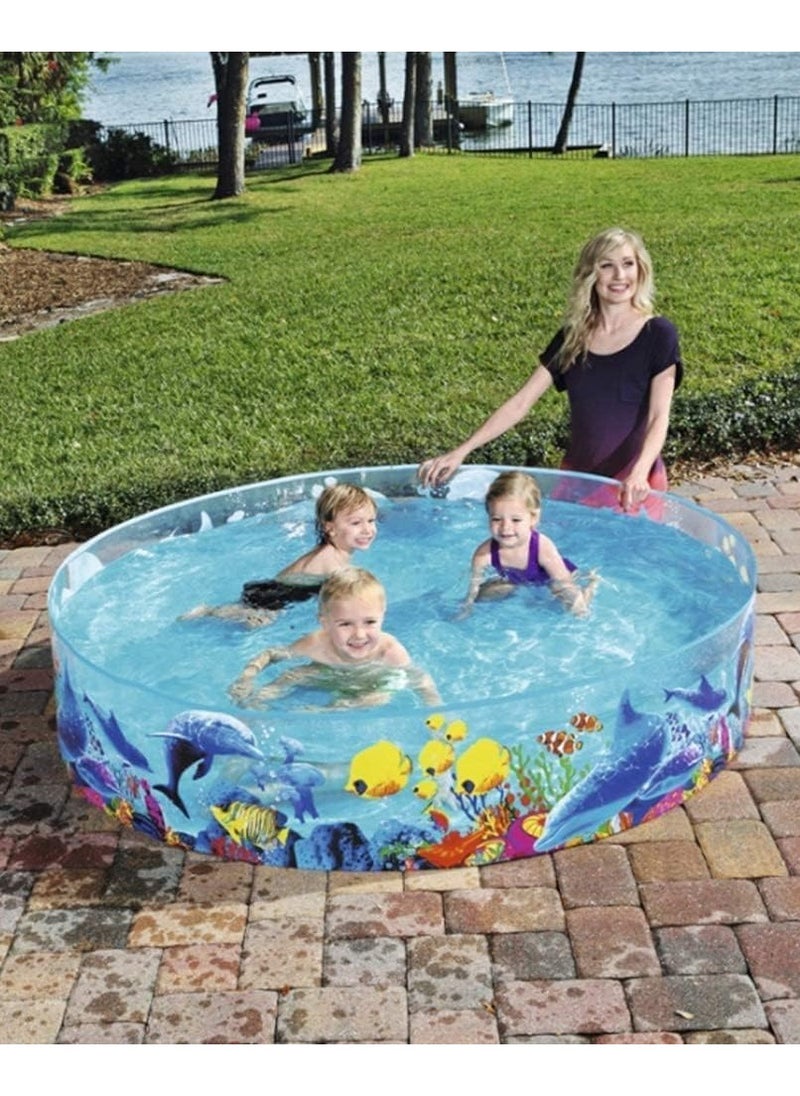 Hard Plastic Children's Paddling Pool Family Swimming Pool Fish Pond