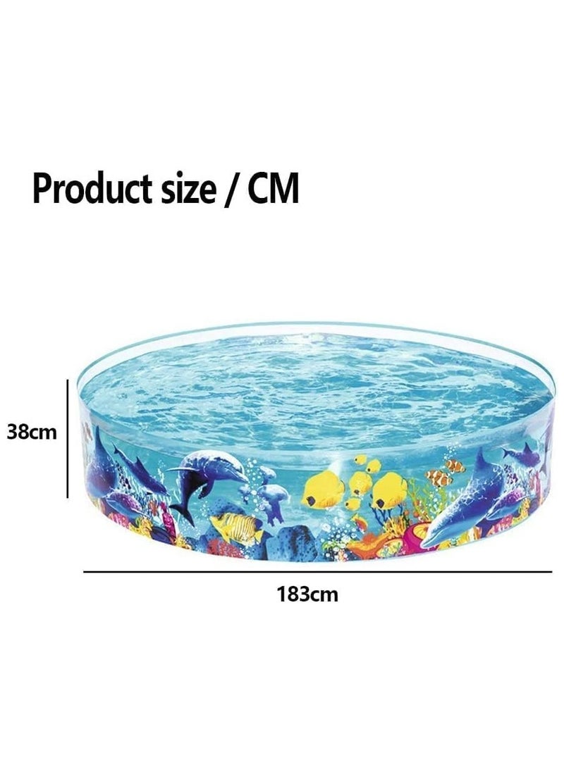 Hard Plastic Children's Paddling Pool Family Swimming Pool Fish Pond