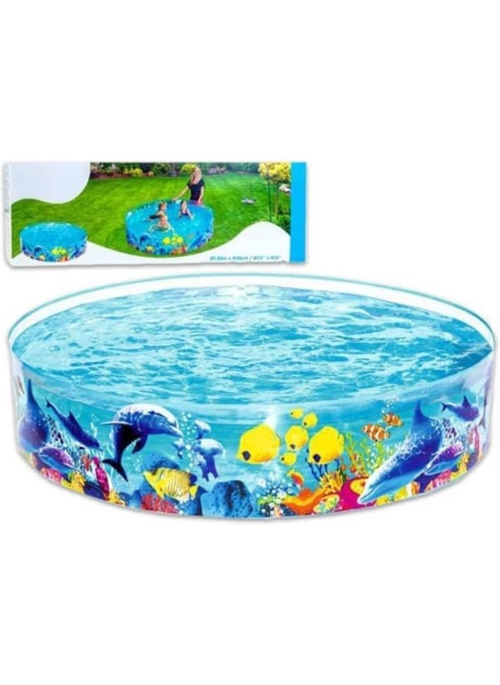 Hard Plastic Children's Paddling Pool Family Swimming Pool Fish Pond